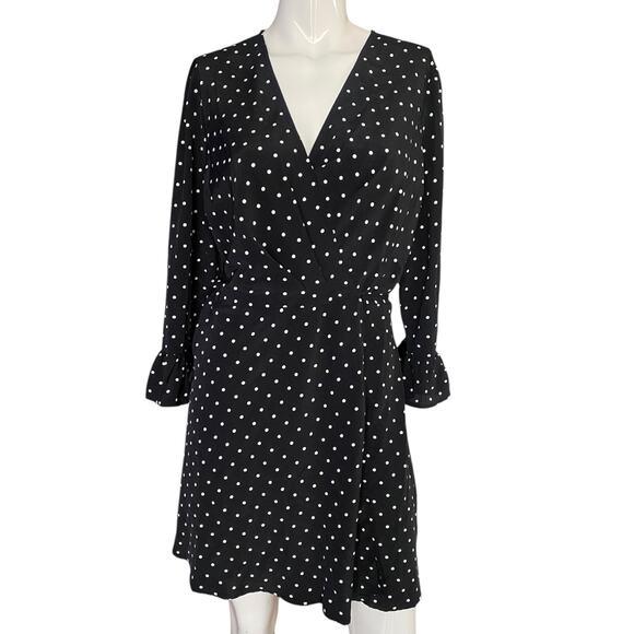 FRNCH Polka Dot Wrap Dress - Picture 1 of 8